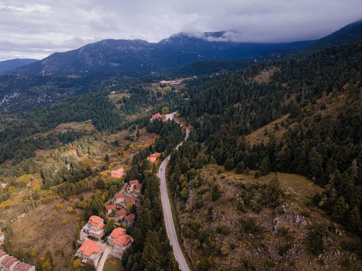 Parnassus Dreamwood Chalet Eptálofos Eksteriør bilde